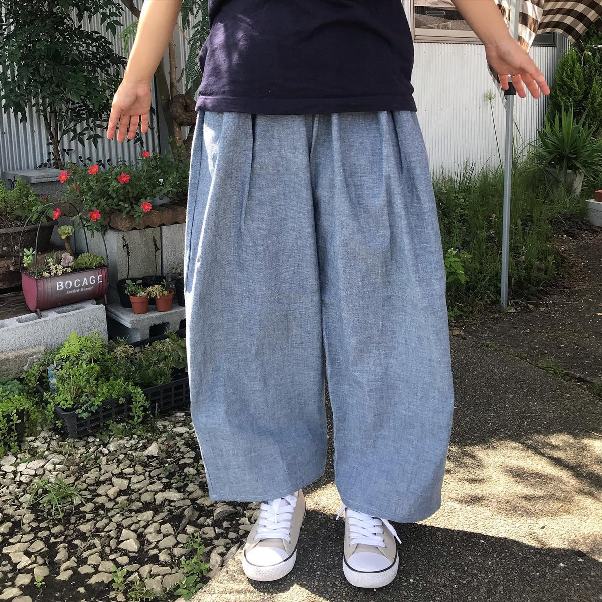 ゆるっとパンツ作品例 4500-119 ネイビー 20260906
