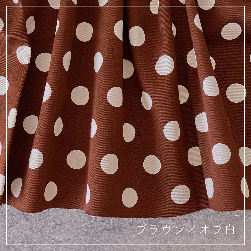 コットン ツイル ドット レッド×ブラック