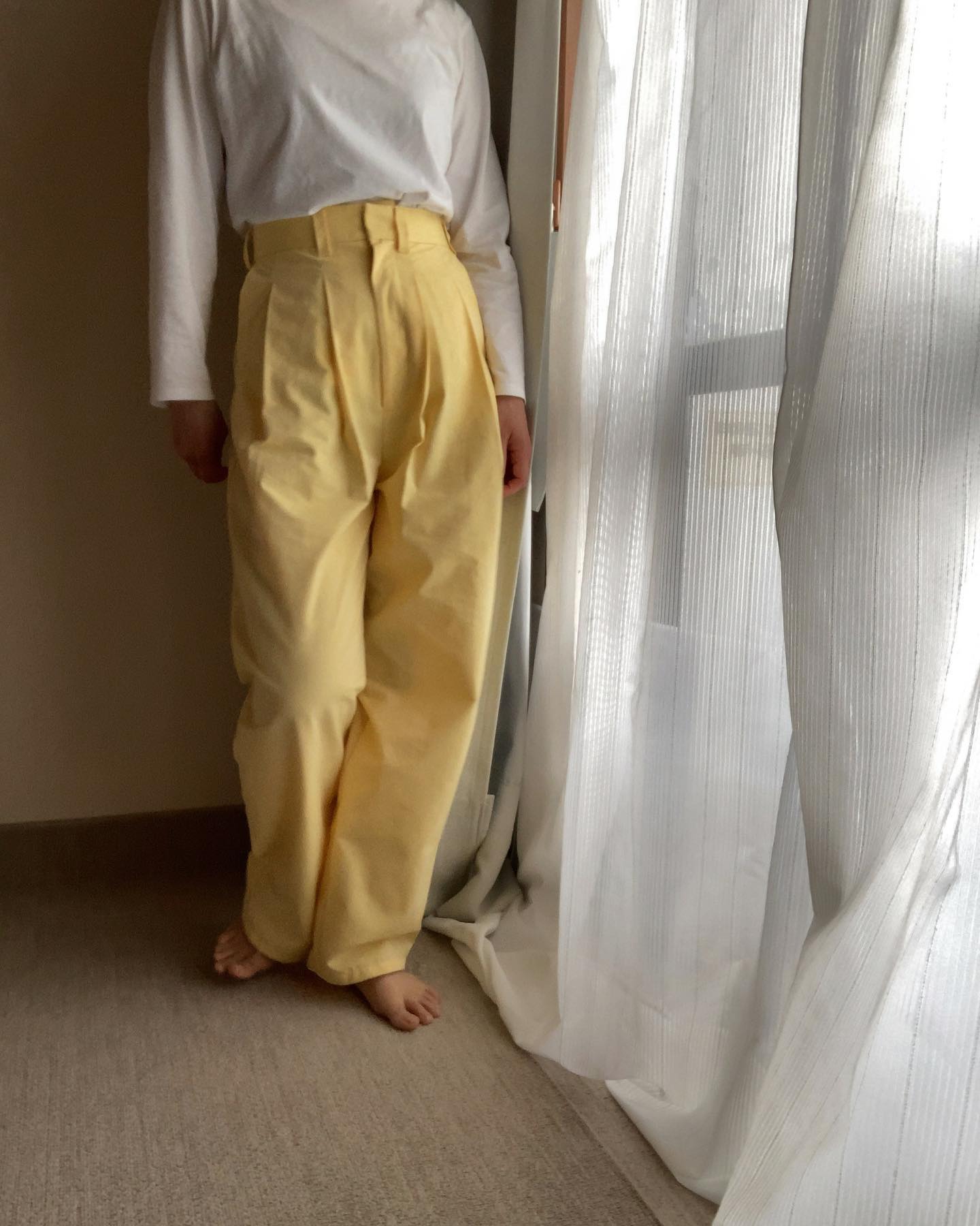 綿ポリダンガリー 無地 大人パンツ Instagram作品例 CdLDwu2P56r 1 4500-104#カラー_#104 イエロー