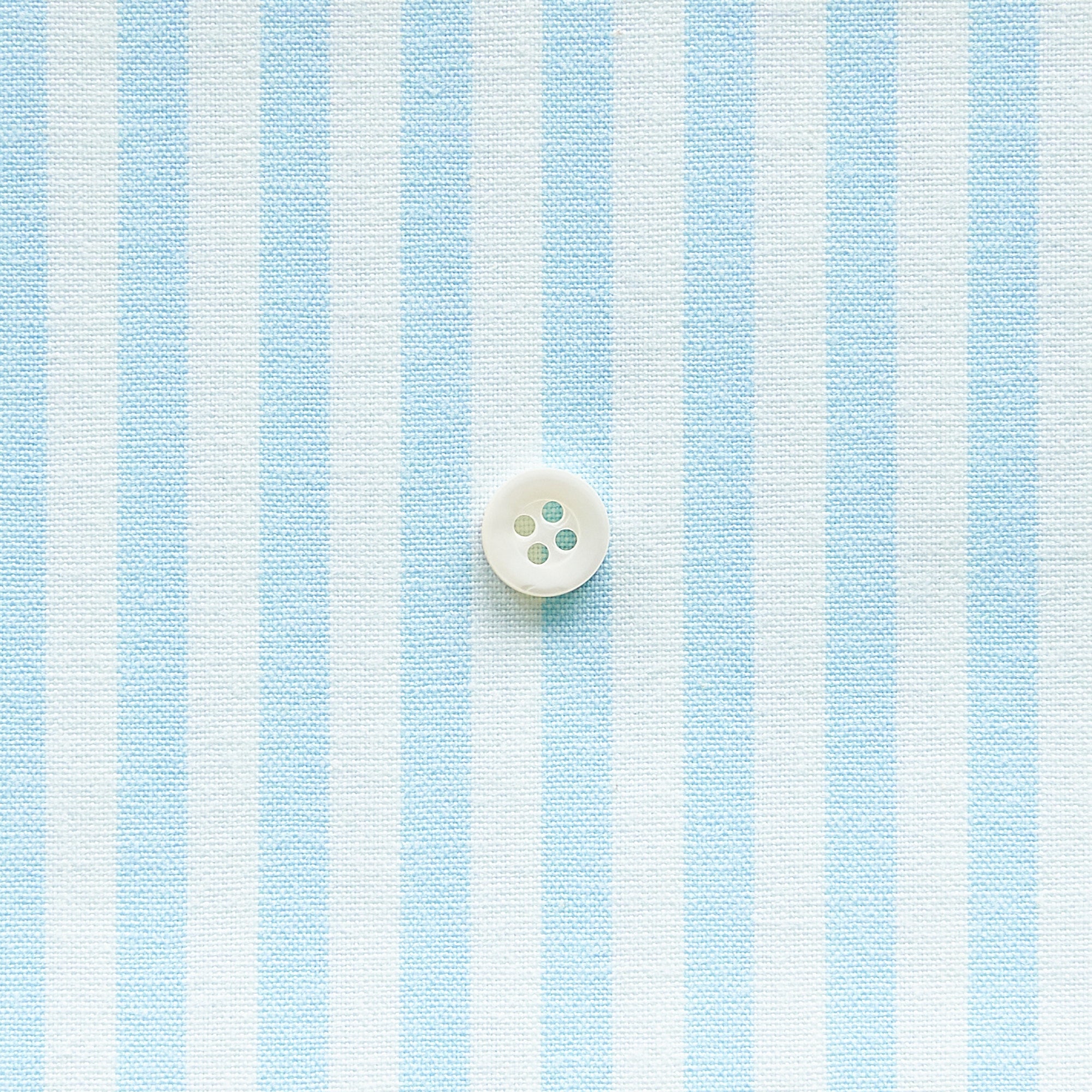 綿ポリダンガリー ストライプ#柄の大きさ_5mm#カラー_#124 アクアブルー