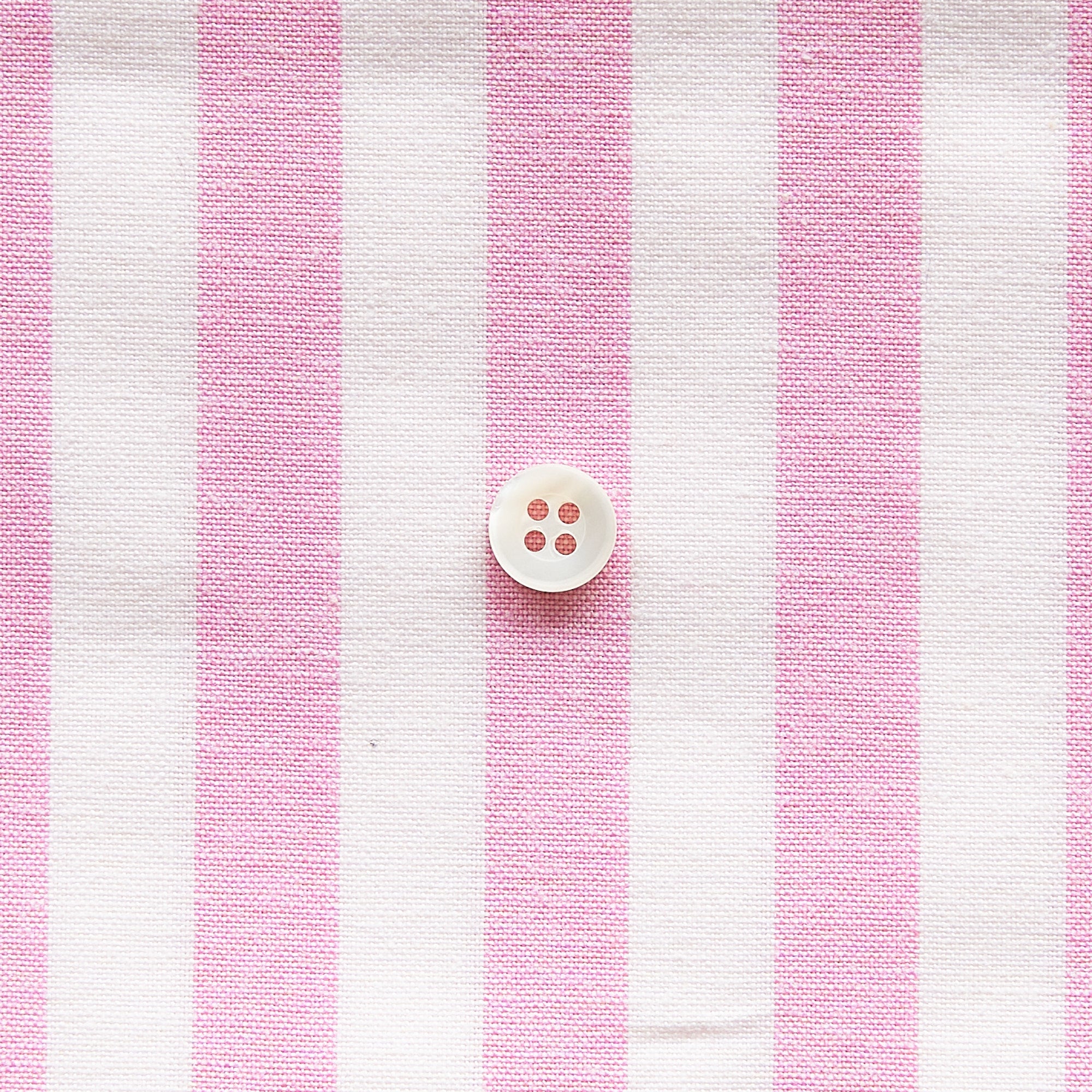 綿ポリダンガリー ストライプ#柄の大きさ_12mm#カラー_#122 コスモスピンク