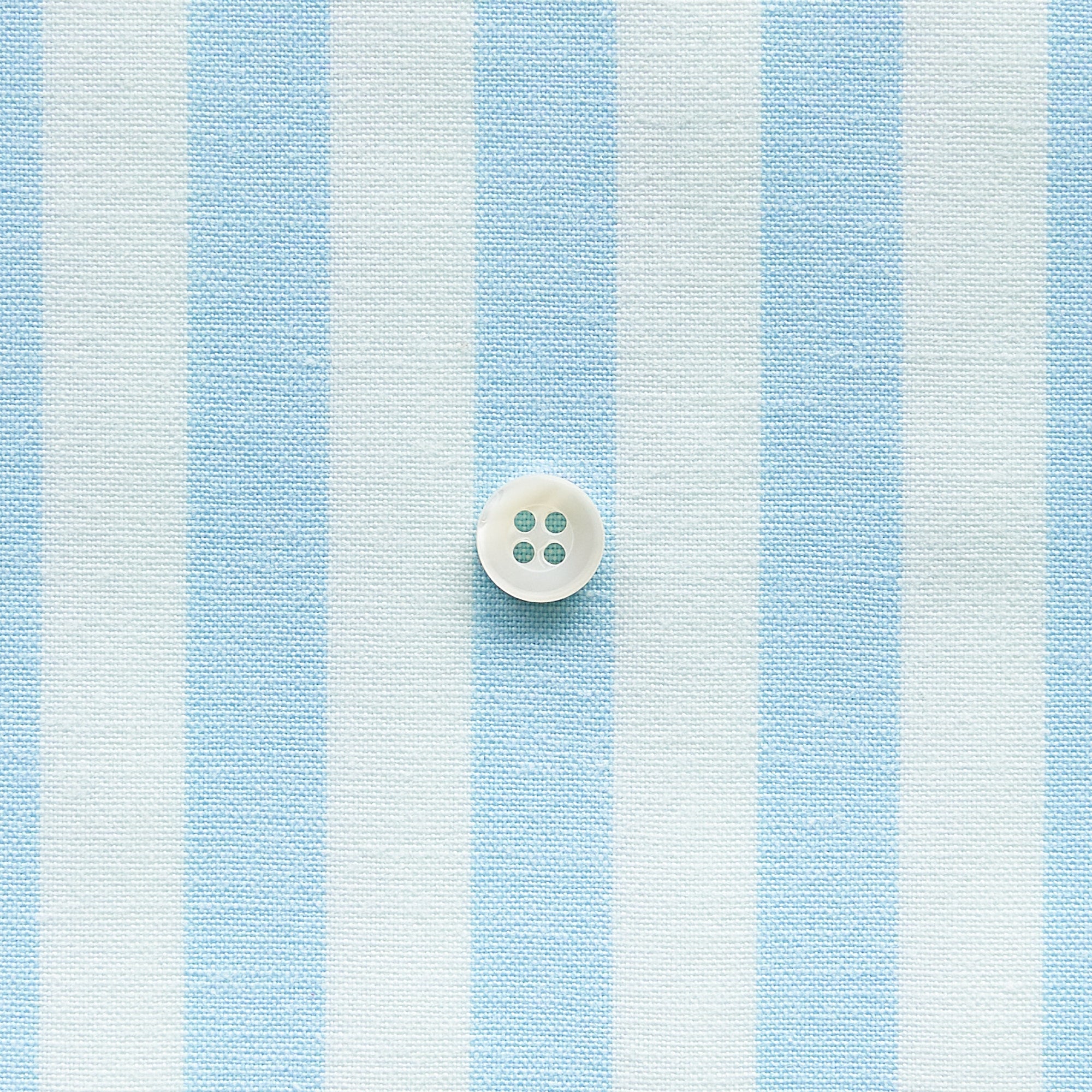 綿ポリダンガリー ストライプ#柄の大きさ_12mm#カラー_#124 アクアブルー