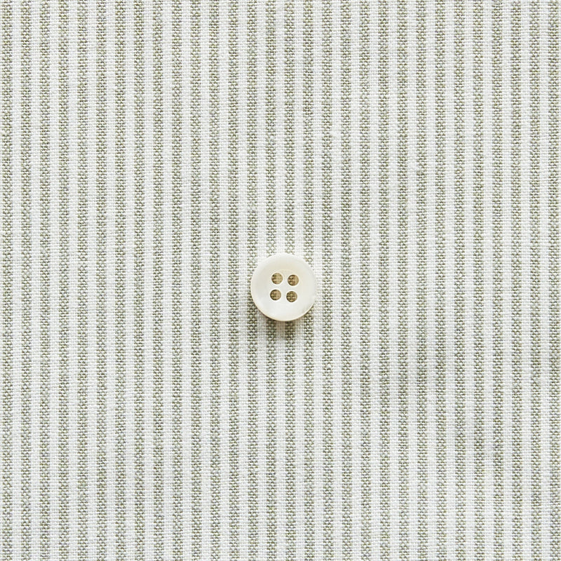 綿ポリダンガリー ストライプ#柄の大きさ_1.5mm#カラー_#115 モスグリーン