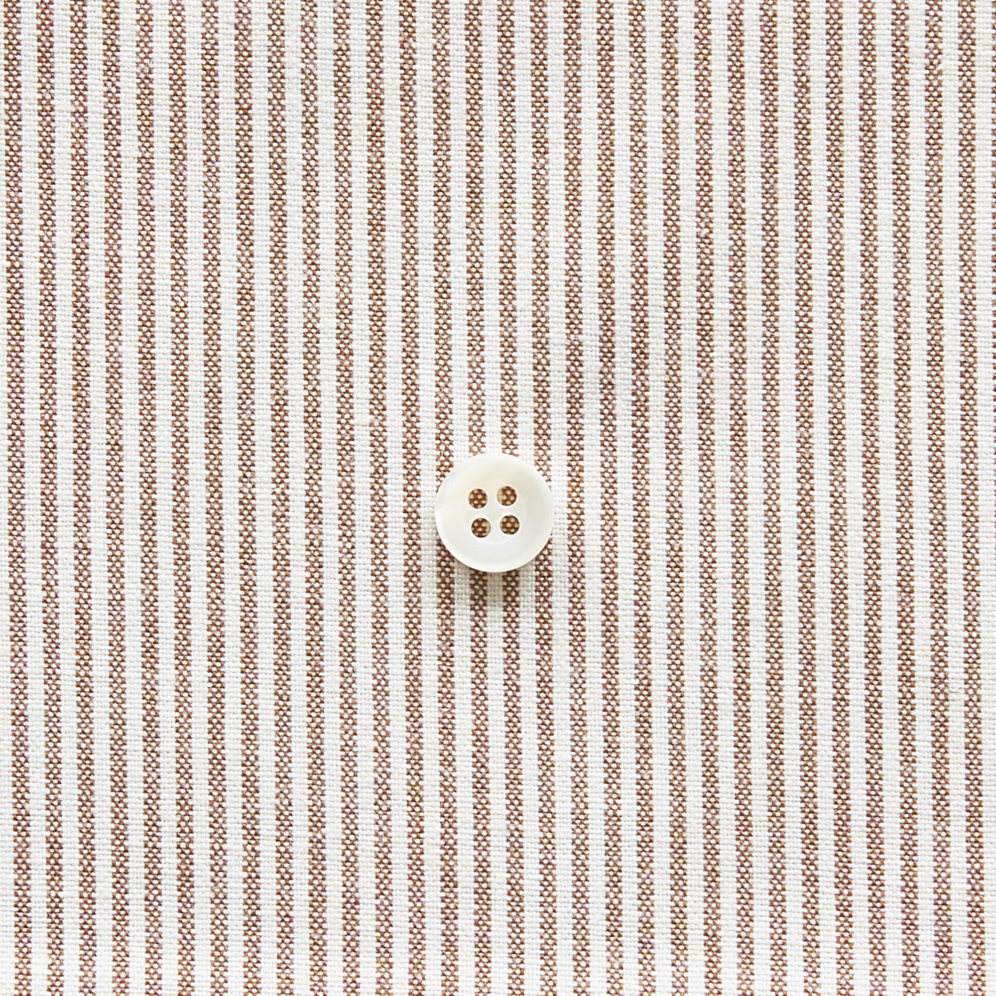 綿ポリダンガリー ストライプ#柄の大きさ_1.5mm#カラー_#116 ココア