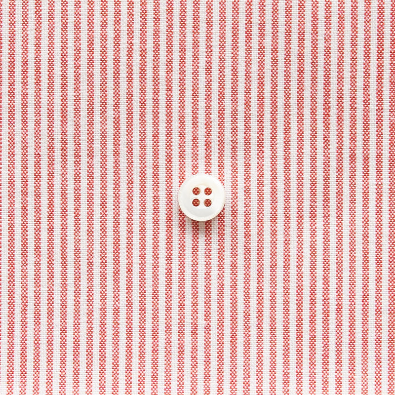 綿ポリダンガリー ストライプ#柄の大きさ_1.5mm#カラー_#117 トマトレッド