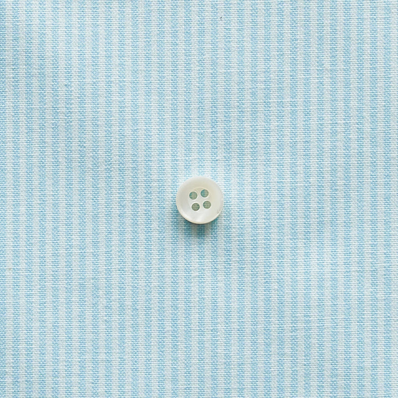 綿ポリダンガリー ストライプ#柄の大きさ_1.5mm#カラー_#124 アクアブルー
