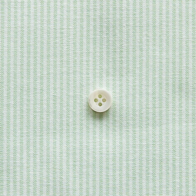 綿ポリダンガリー ストライプ#柄の大きさ_1.5mm#カラー_#126 スプリンググリーン