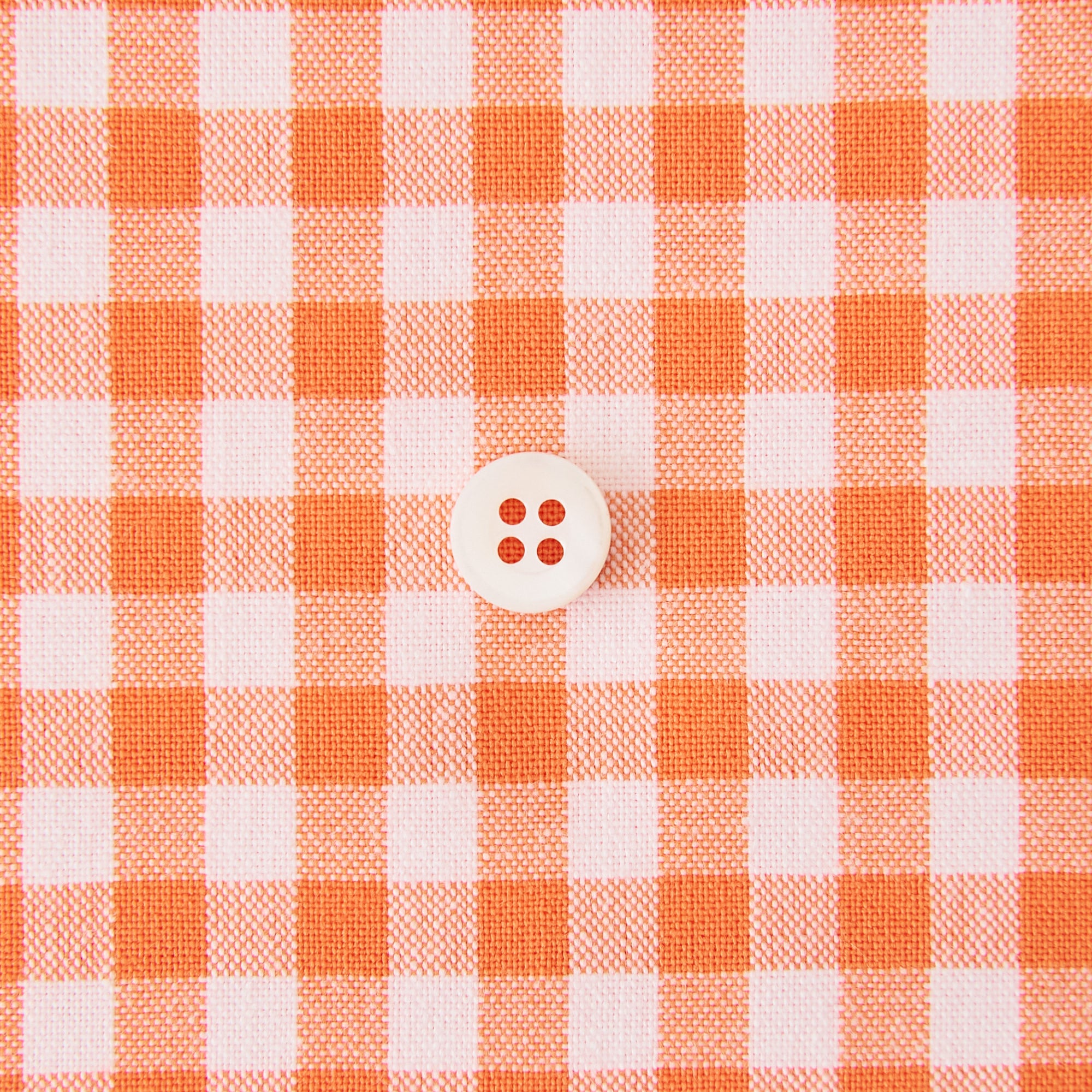 綿ポリダンガリー ギンガムチェック#柄の大きさ_5mm#カラー_#114 オレンジ