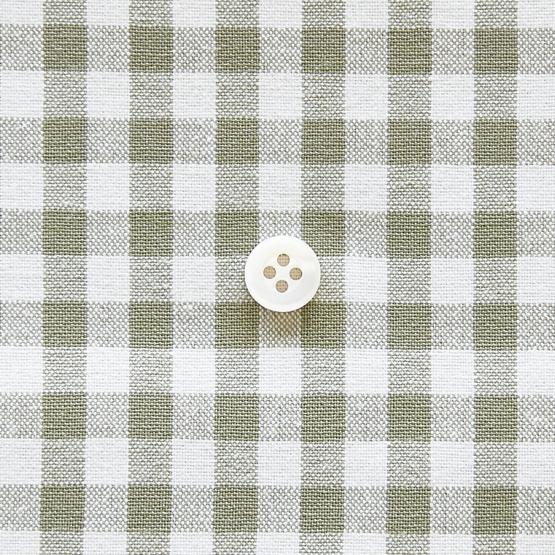 綿ポリダンガリー ギンガムチェック#柄の大きさ_5mm#カラー_#115 モスグリーン