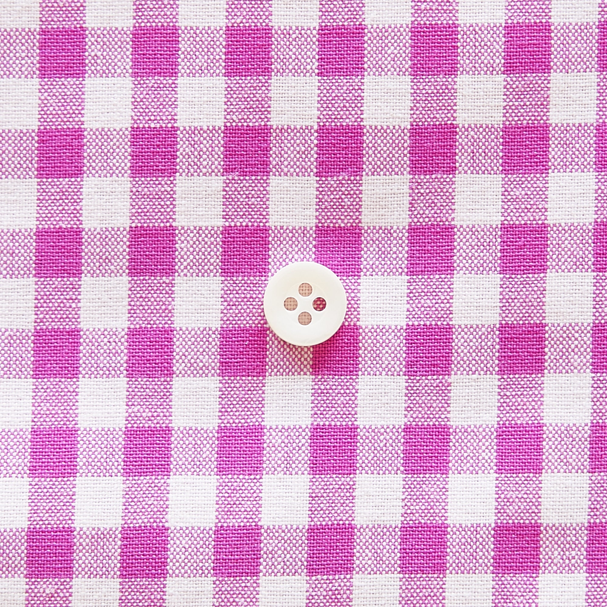 綿ポリダンガリー ギンガムチェック#柄の大きさ_5mm#カラー_#121 ラズベリー