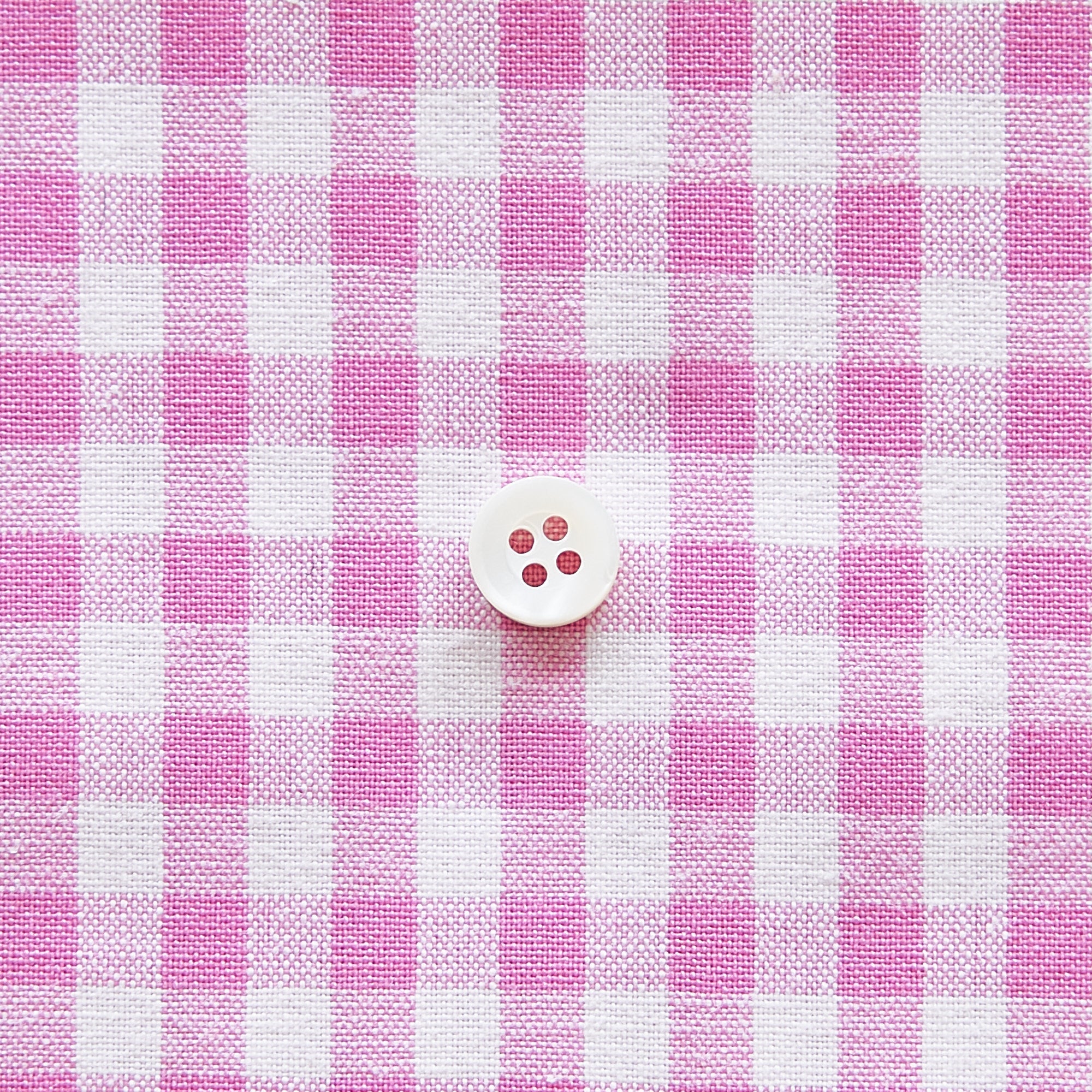 綿ポリダンガリー ギンガムチェック#柄の大きさ_5mm#カラー_#122 コスモスピンク