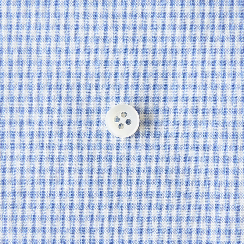 綿ポリダンガリー ギンガムチェック#柄の大きさ_1.5mm#カラー_#106 マリンブルー