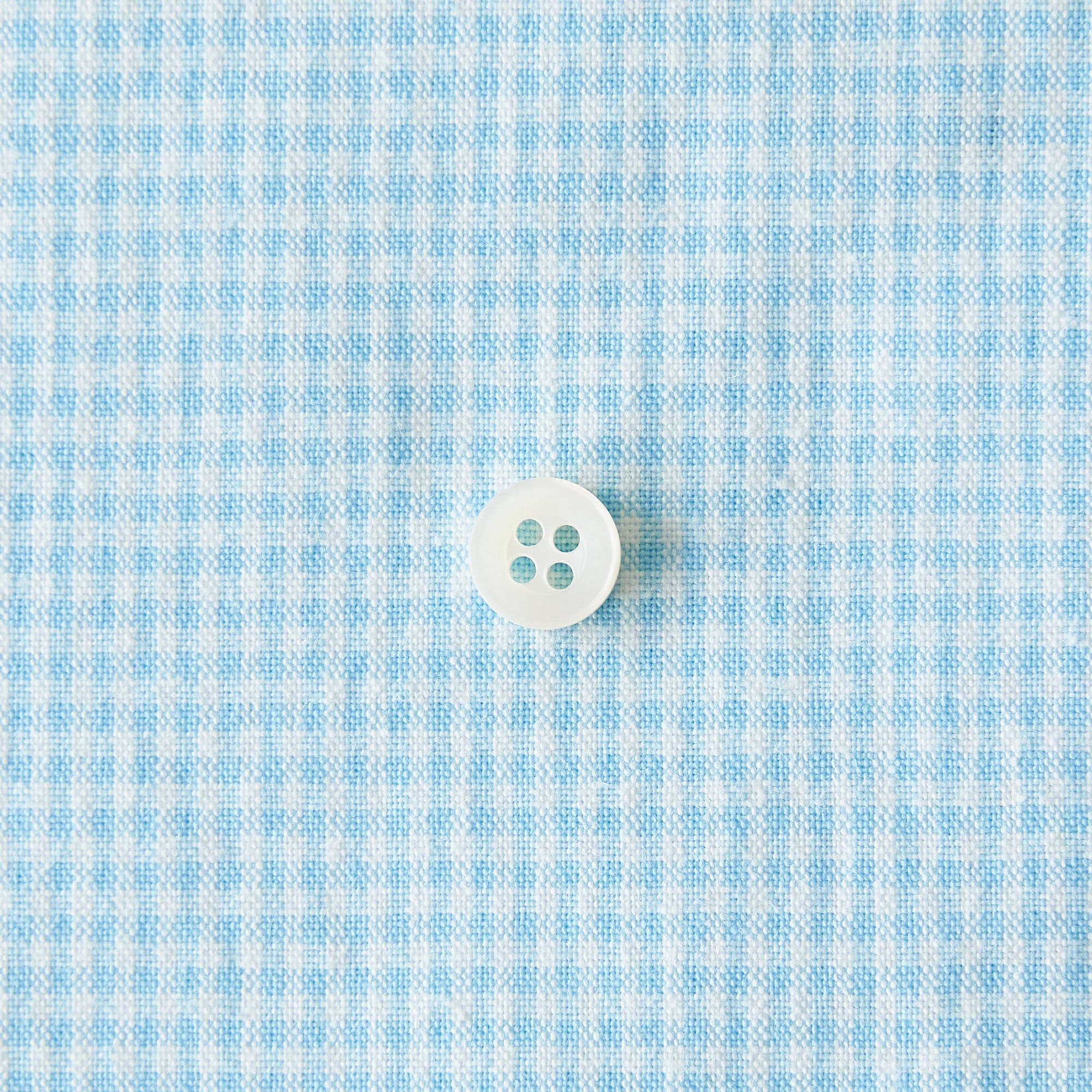 綿ポリダンガリー ギンガムチェック#柄の大きさ_1.5mm#カラー_#124 アクアブルー