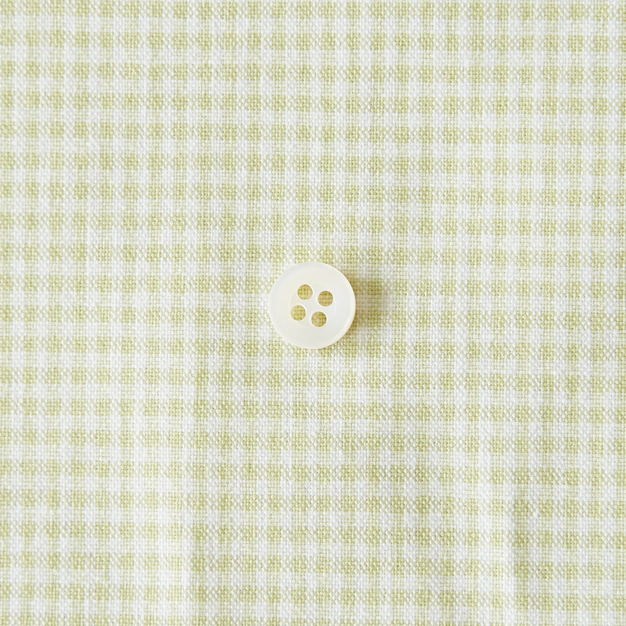 綿ポリダンガリー ギンガムチェック#柄の大きさ_1.5mm#カラー_#125 サラダグリーン