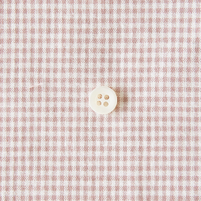綿ポリダンガリー ギンガムチェック#柄の大きさ_1.5mm#カラー_#202 スモークピンク