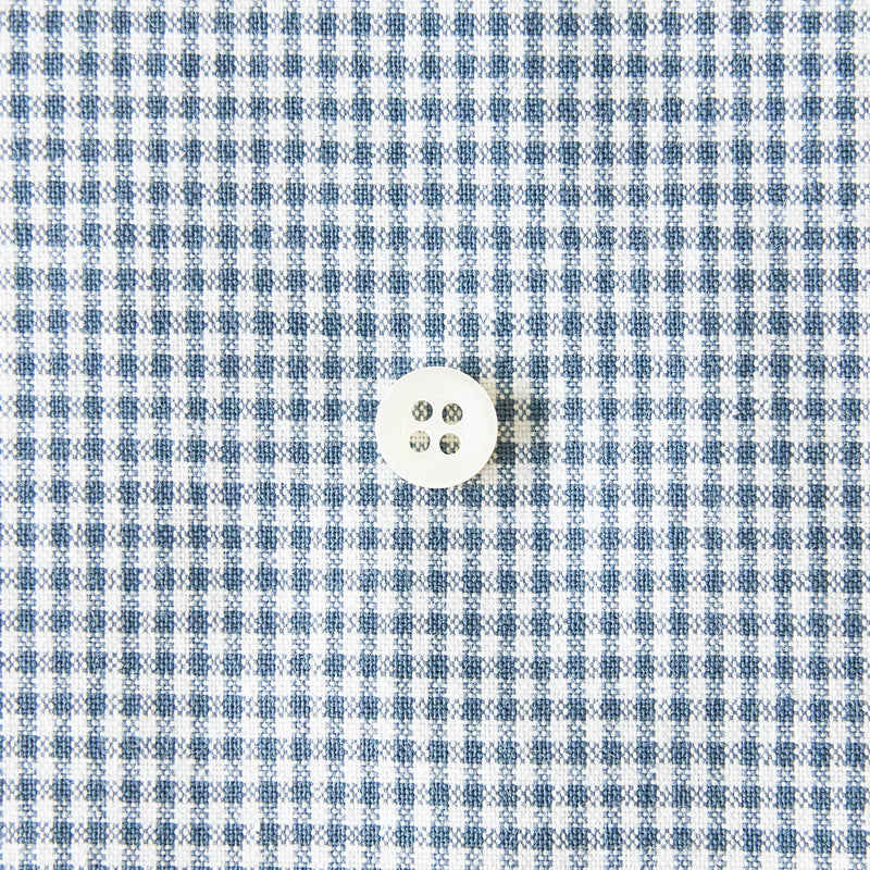 綿ポリダンガリー ギンガムチェック#柄の大きさ_1.5mm#カラー_#203 ティールブルー