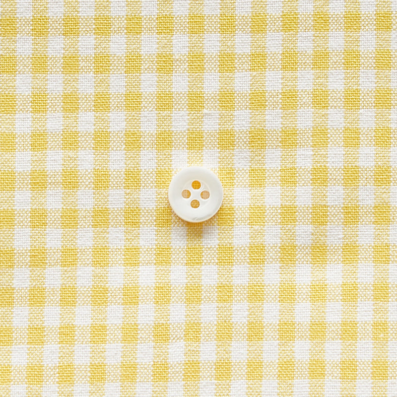 綿ポリダンガリー ギンガムチェック#柄の大きさ_3mm#カラー_#104 イエロー