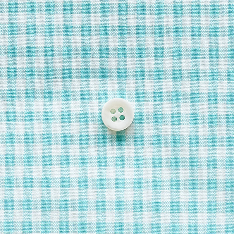 綿ポリダンガリー ギンガムチェック#柄の大きさ_3mm#カラー_#105 ミントグリーン