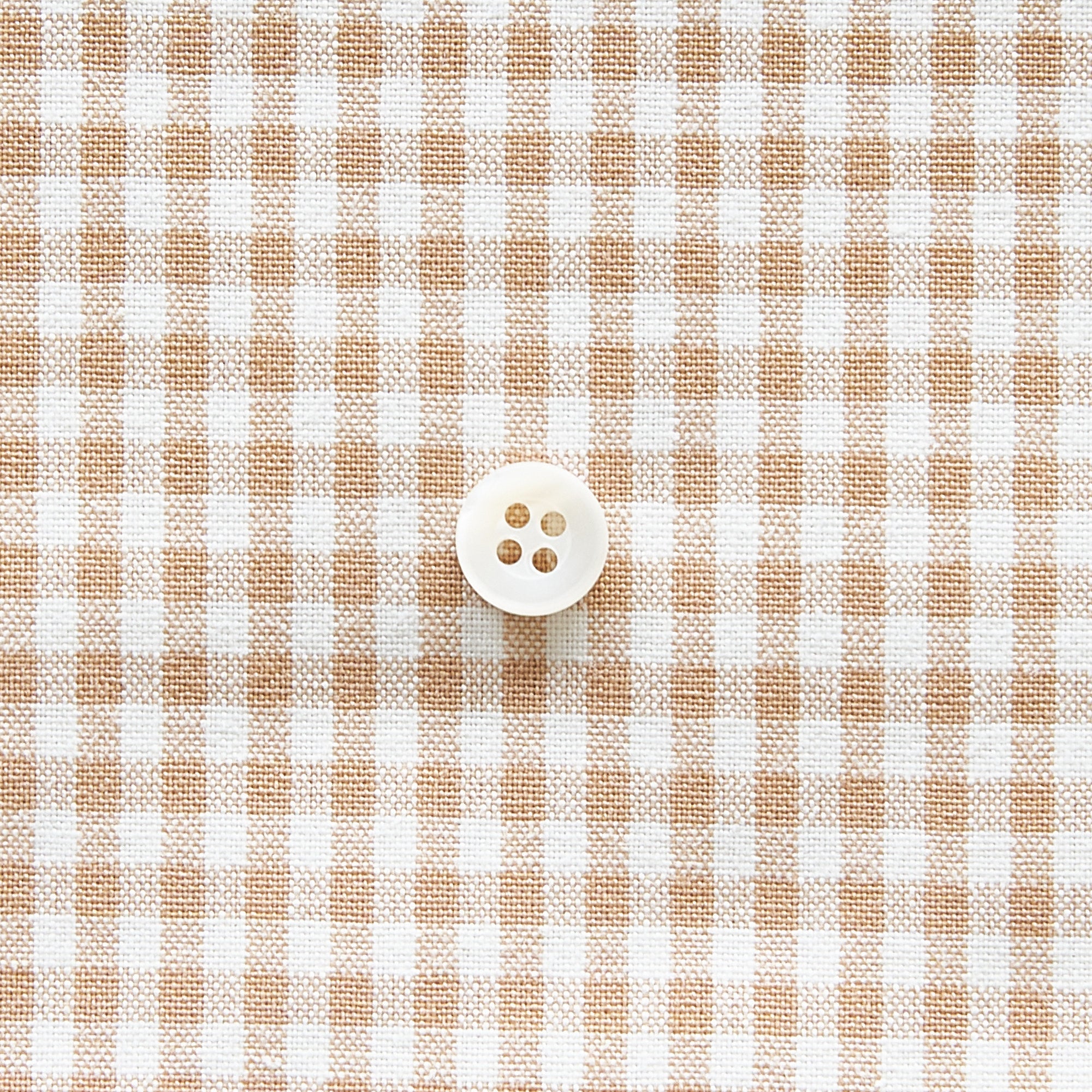 綿ポリダンガリー ギンガムチェック#柄の大きさ_3mm#カラー_#107 ベージュ