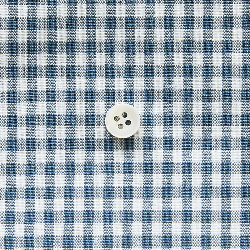 綿ポリダンガリー ギンガムチェック#柄の大きさ_3mm#カラー_#203 ティールブルー