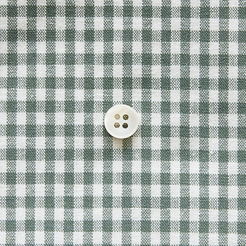 綿ポリダンガリー ギンガムチェック#柄の大きさ_3mm#カラー_#214 カーキ
