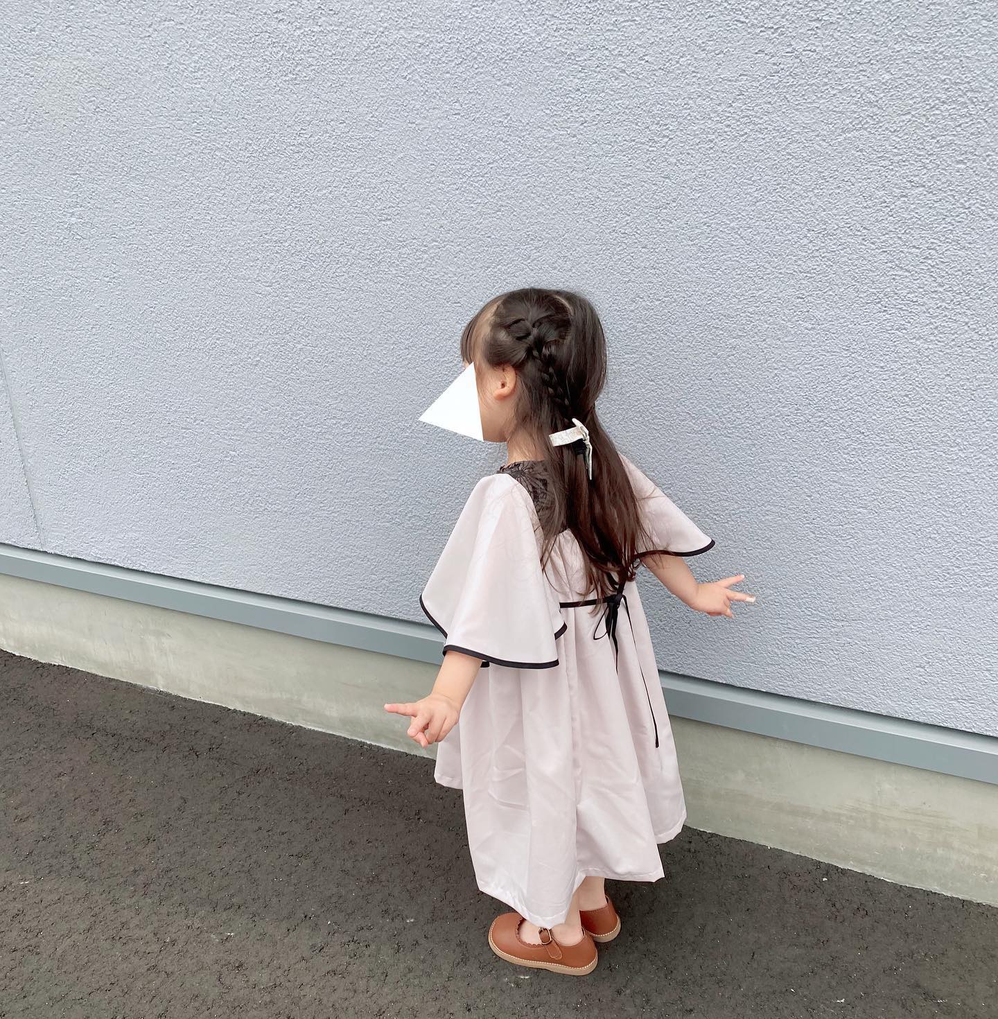 綿ポリ ハーフダンガリー 子どもワンピース Instagram作品例 Cr5Cki-Jh6J 1 6600-202#カラー_ラテピンク