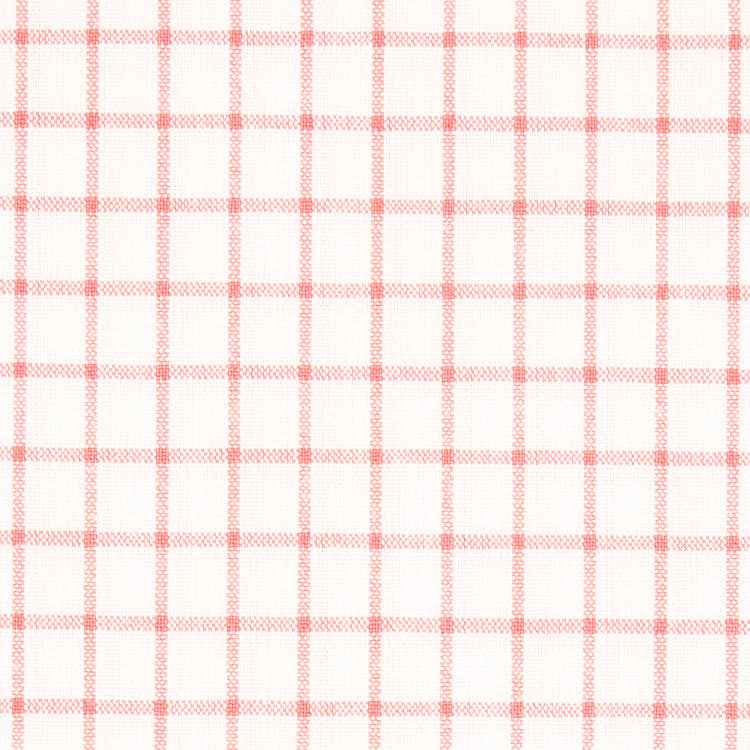 綿ポリ ソフトダンガリー ウィンドウチェック#色_サーモンピンク