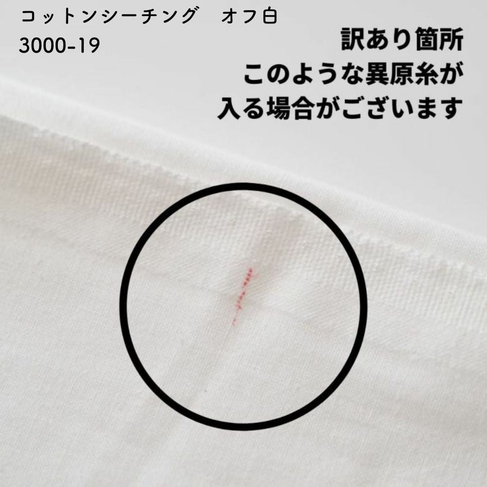 コットンシーチング オフ白