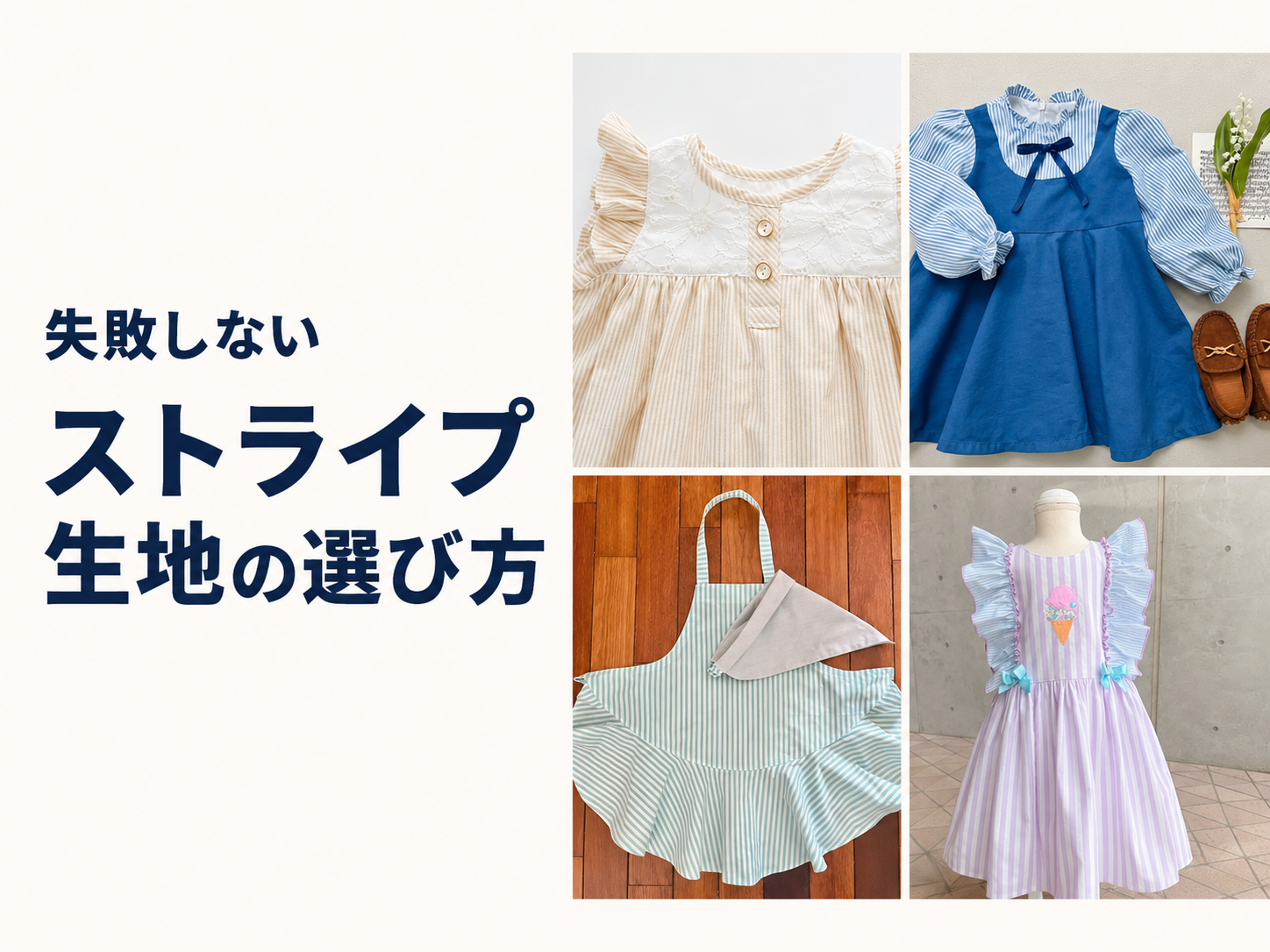 ストライプ生地の選び方｜1.5mm・3mm・5mm・12mmの違い