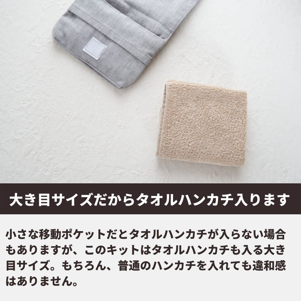 【生地・マジックテープ・型紙】デコれる移動ポケットキット2set【商用可能】