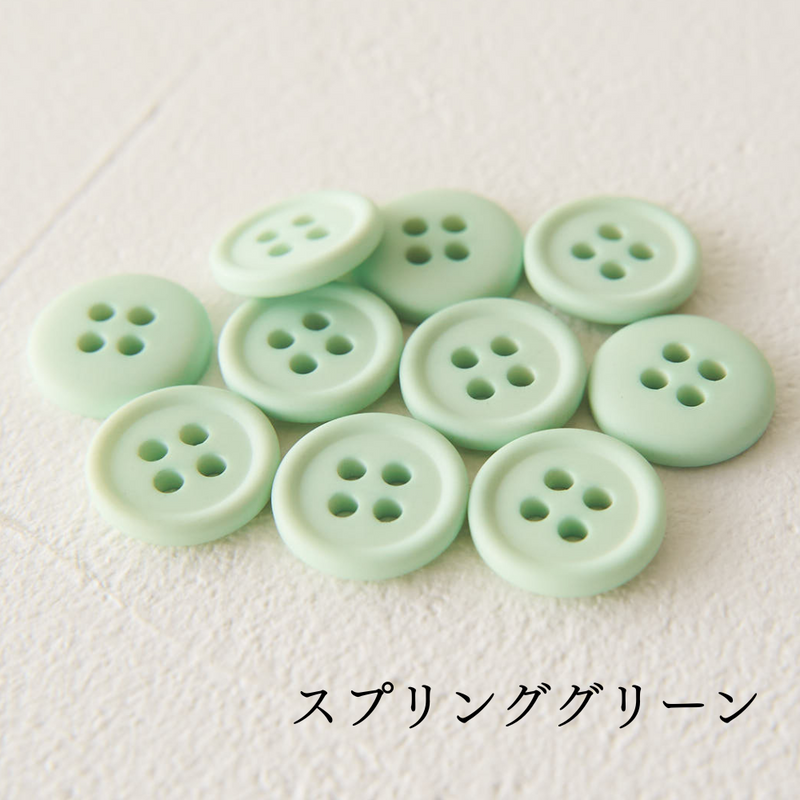 11.5mmマットカラーボタン 10個入 全38色#色_#126スプリンググリーン