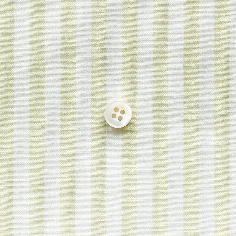 綿ポリダンガリー ストライプ#柄の大きさ_5mm#カラー_#125 サラダグリーン