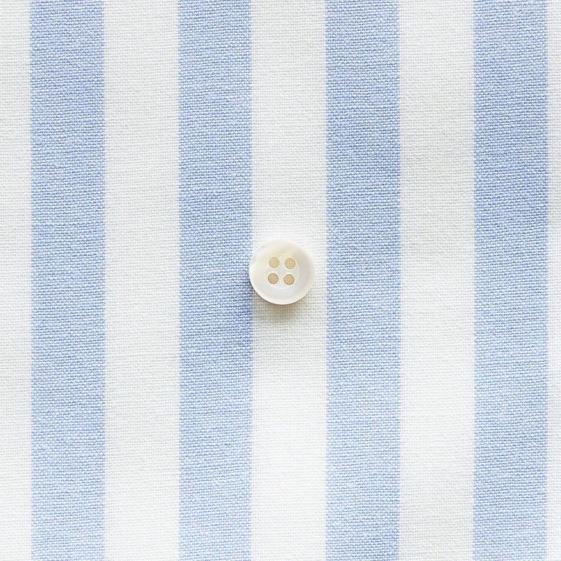 綿ポリダンガリー ストライプ#柄の大きさ_12mm#カラー_#103 みずいろ