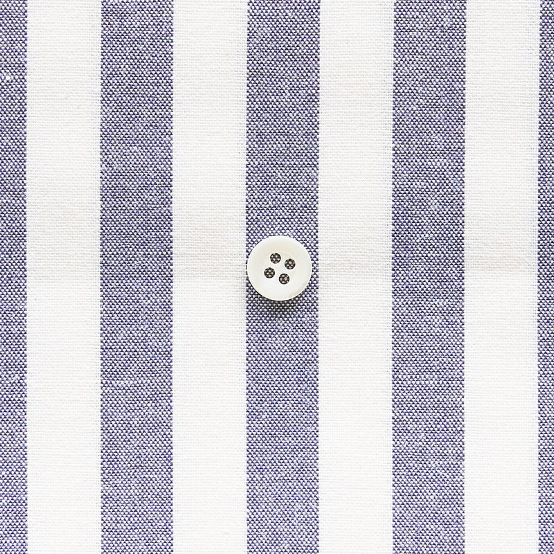 綿ポリダンガリー ストライプ#柄の大きさ_12mm#カラー_#110 パープル