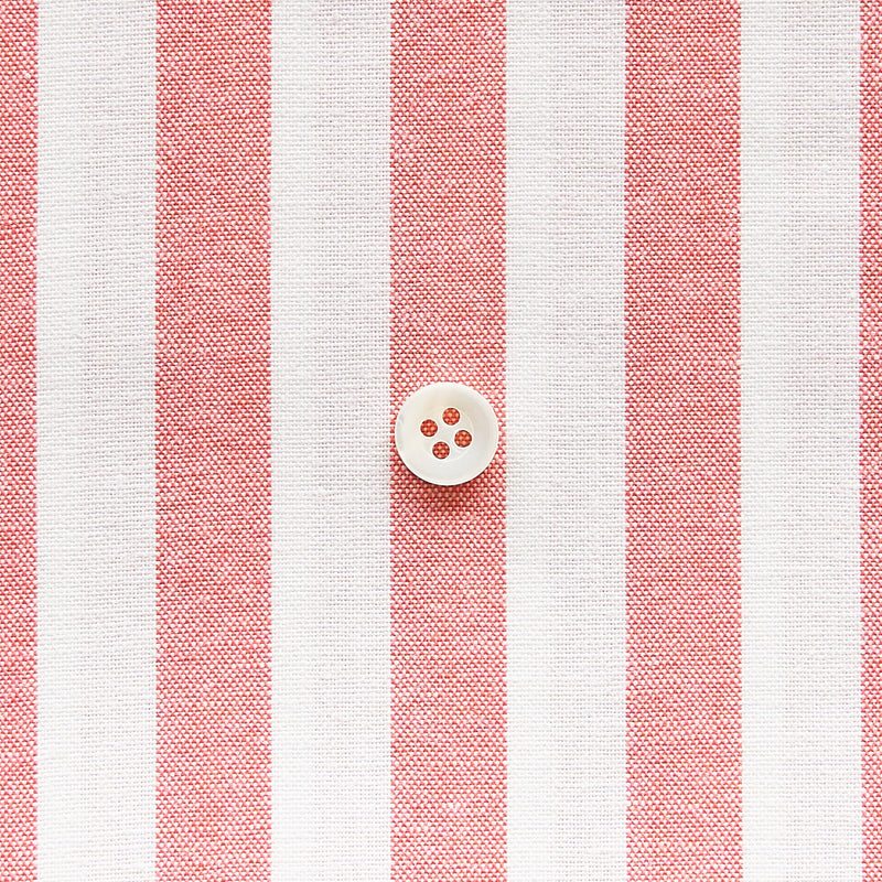 綿ポリダンガリー ストライプ#柄の大きさ_12mm#カラー_#117 トマトレッド