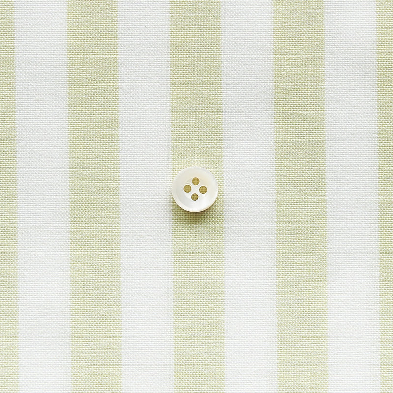 綿ポリダンガリー ストライプ#柄の大きさ_12mm#カラー_#125 サラダグリーン