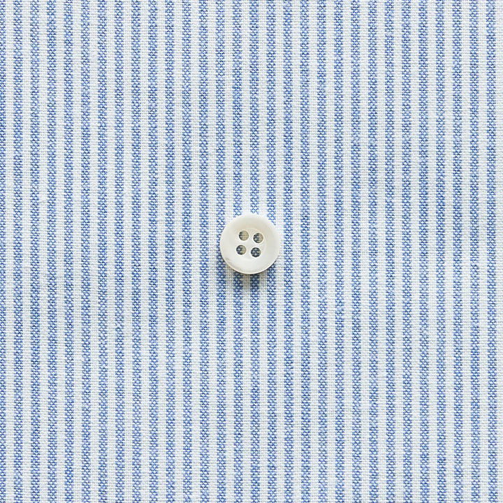 綿ポリダンガリー ストライプ#柄の大きさ_1.5mm#カラー_#106 マリンブルー