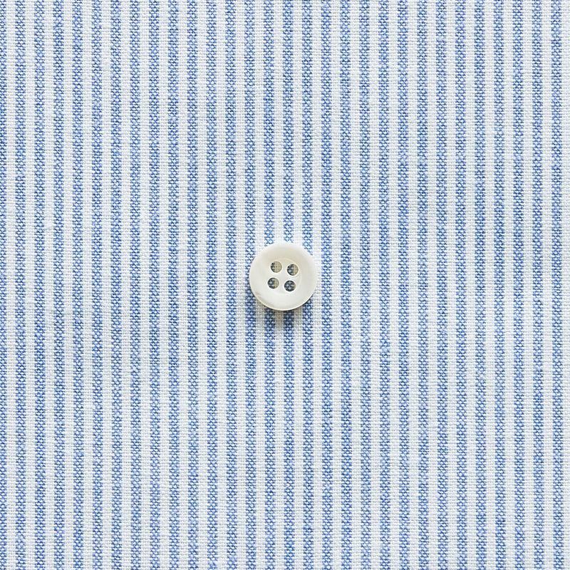 綿ポリダンガリー ストライプ#柄の大きさ_1.5mm#カラー_#106 マリンブルー