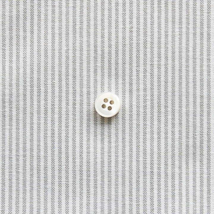 綿ポリダンガリー ストライプ#柄の大きさ_1.5mm#カラー_#108 グレー