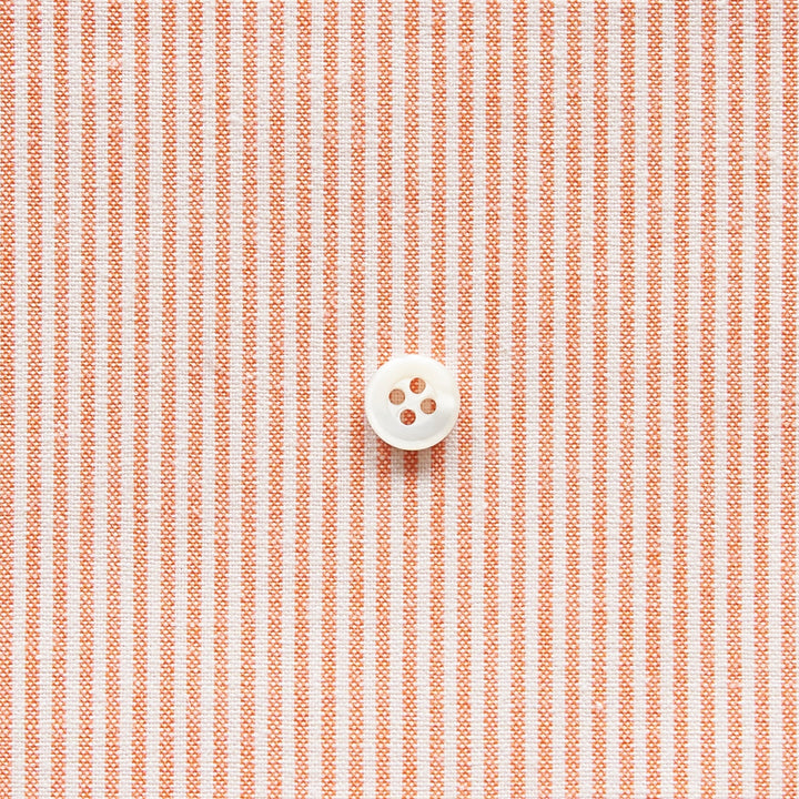 綿ポリダンガリー ストライプ#柄の大きさ_1.5mm#カラー_#114 オレンジ