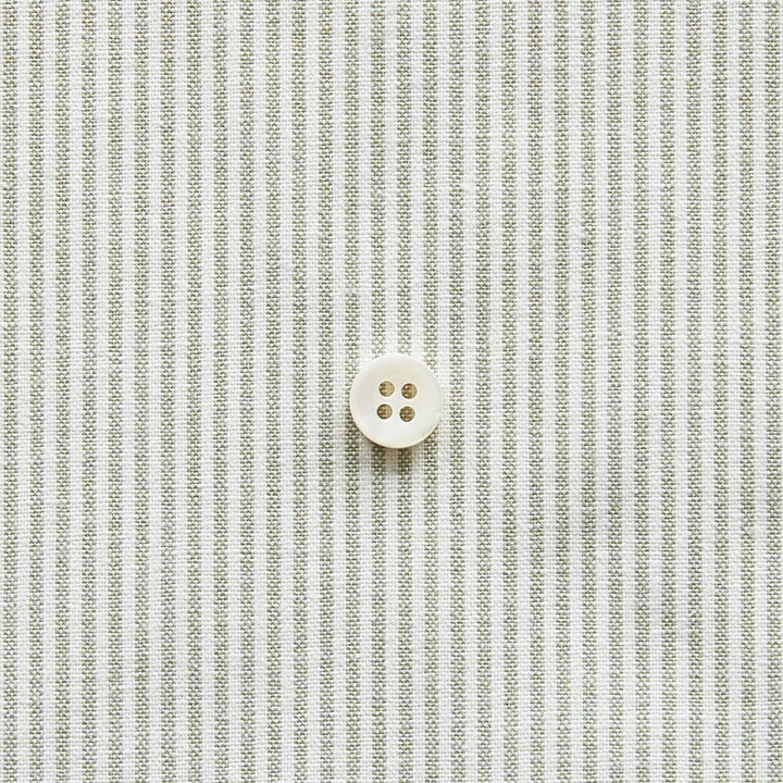 綿ポリダンガリー ストライプ#柄の大きさ_1.5mm#カラー_#115 モスグリーン