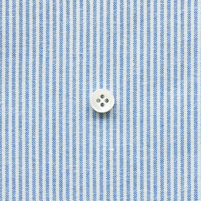 綿ポリダンガリー ストライプ#柄の大きさ_1.5mm#カラー_#118 ブルー