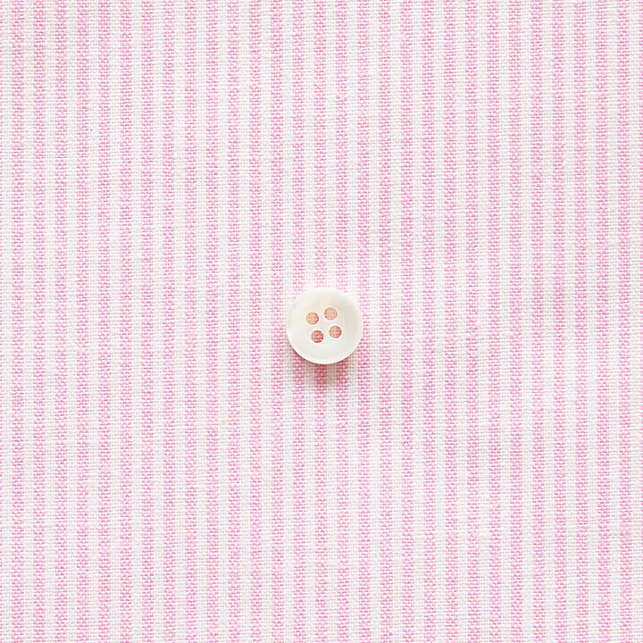 綿ポリダンガリー ストライプ#柄の大きさ_1.5mm#カラー_#122 コスモスピンク