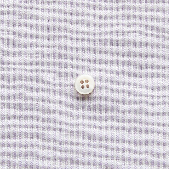 綿ポリダンガリー ストライプ#柄の大きさ_1.5mm#カラー_#123 ペールラベンダー
