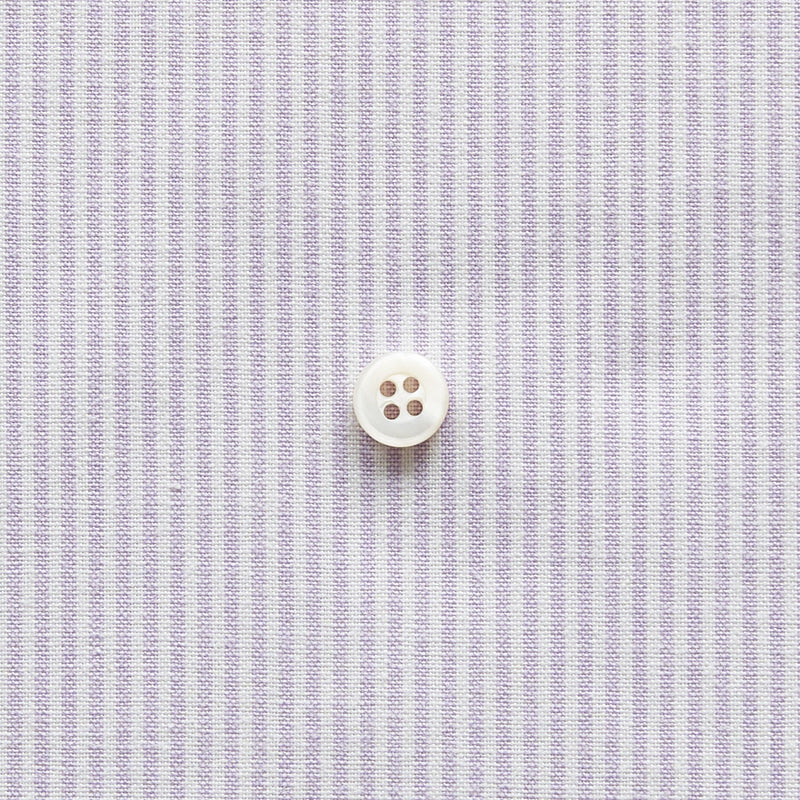 綿ポリダンガリー ストライプ#柄の大きさ_1.5mm#カラー_#123 ペールラベンダー