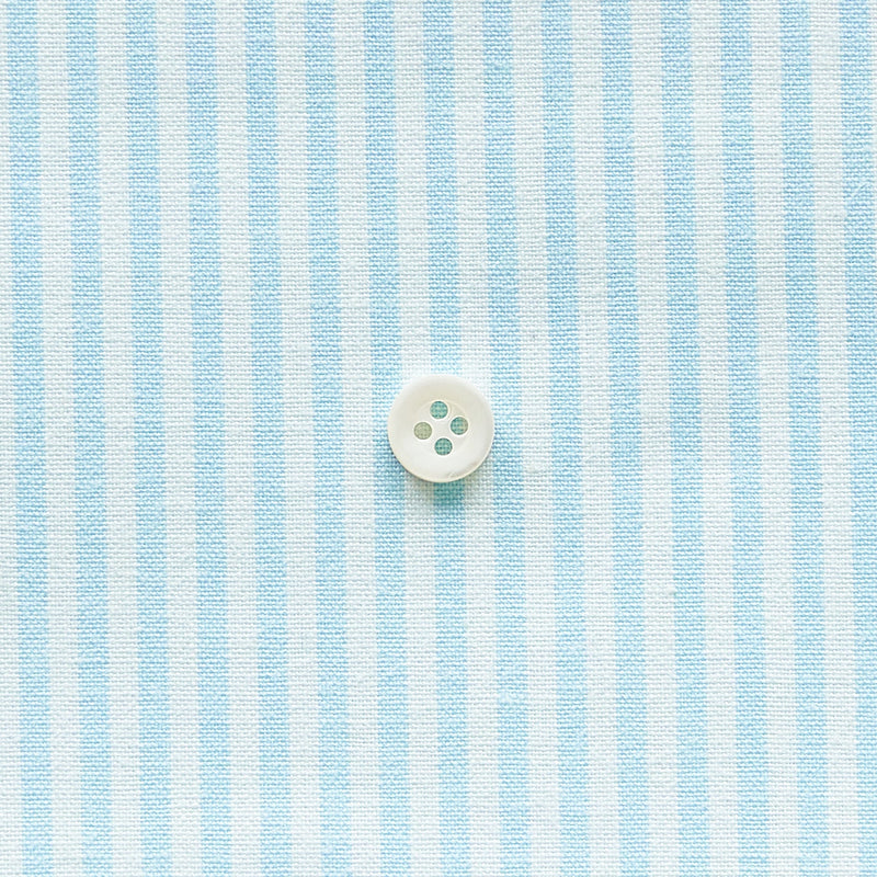 綿ポリダンガリー ストライプ#柄の大きさ_3mm#カラー_#124 アクアブルー