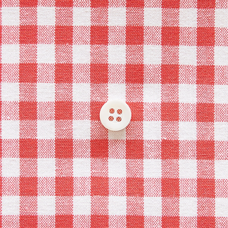 綿ポリダンガリー ギンガムチェック#柄の大きさ_5mm#カラー_#117 トマトレッド