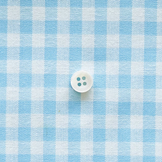 綿ポリダンガリー ギンガムチェック#柄の大きさ_5mm#カラー_#124 アクアブルー