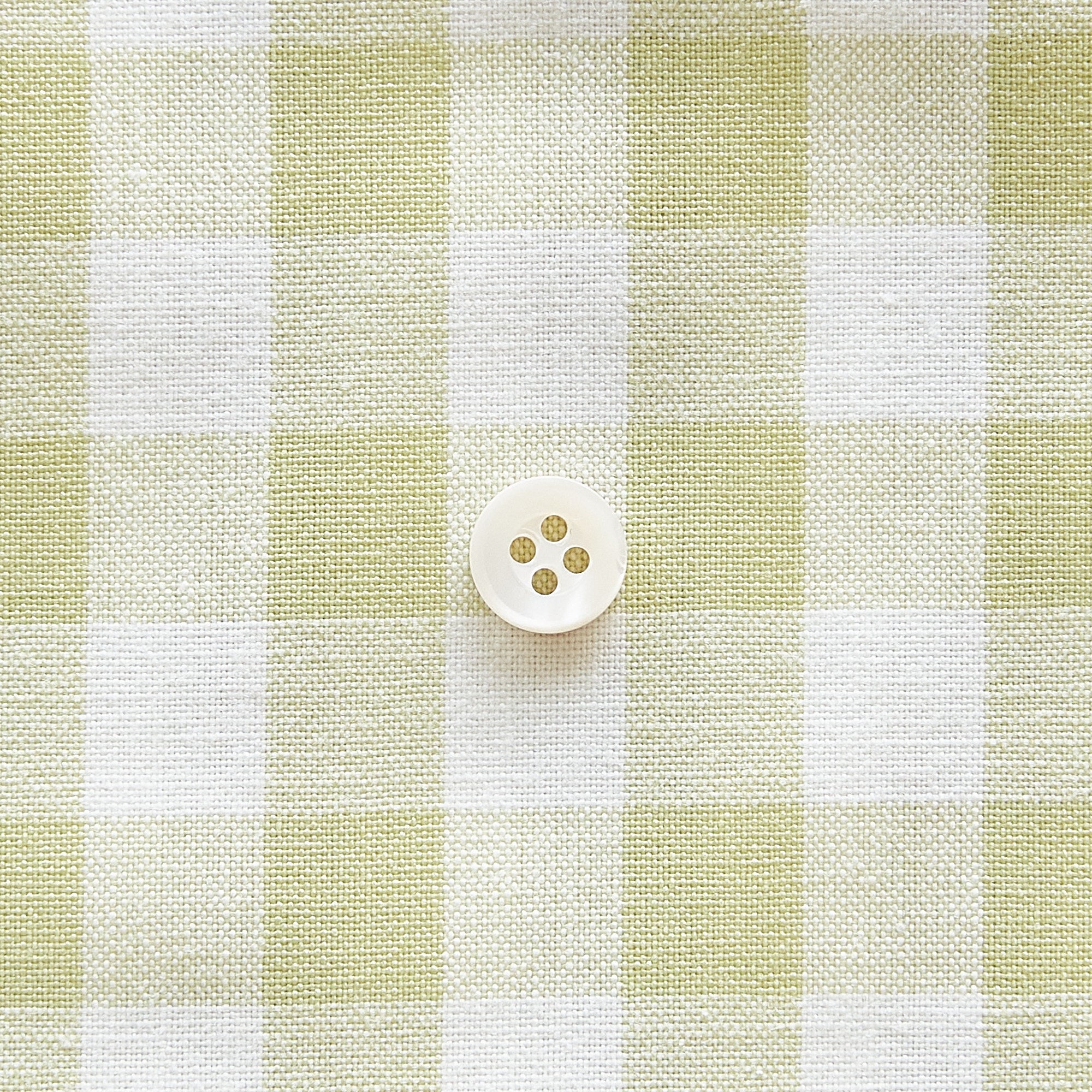 綿ポリダンガリー ギンガムチェック#柄の大きさ_12mm#カラー_#125 サラダグリーン