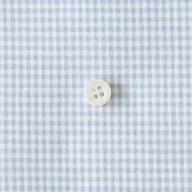 綿ポリダンガリー ギンガムチェック#柄の大きさ_1.5mm#カラー_#103 みずいろ